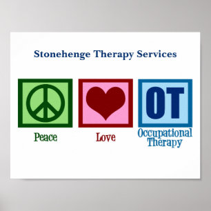 Peace Love OT Occupational Therapy Poster