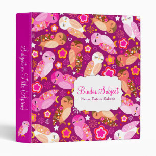 Peace & Love Owls Binder