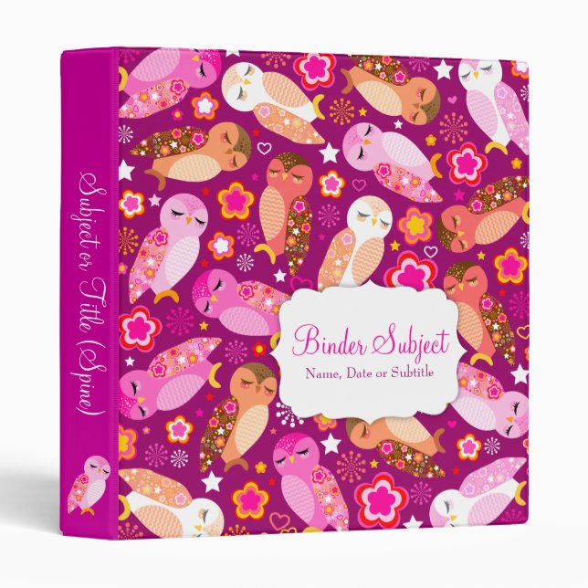 Peace & Love Owls Binder (Front/Spine)