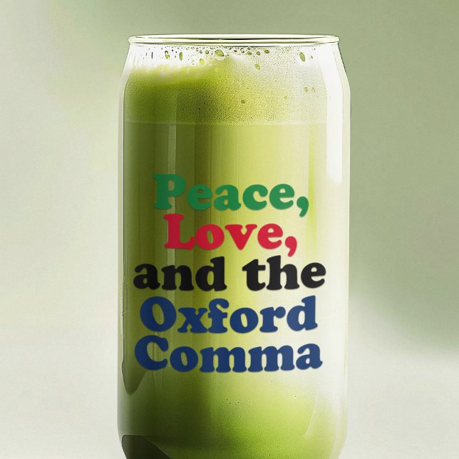 Peace Love Oxford Comma English Grammar Humour (Créateur téléchargé)