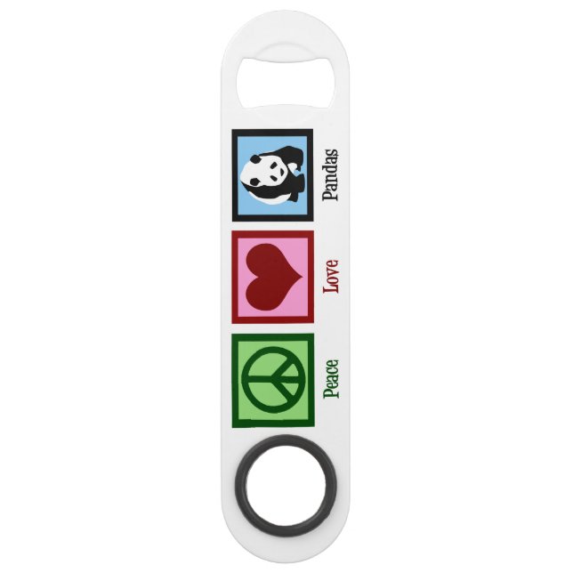 Peace Love Pandas Bar Key (Front)