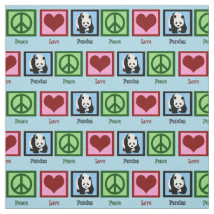 Peace Love Pandas Fabric