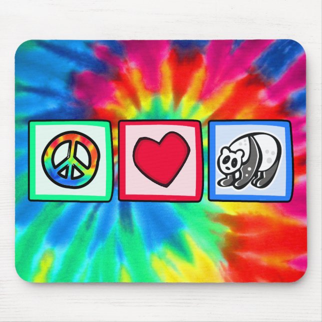Peace, Love, Pandas Mouse Pad (Front)