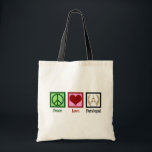 Peace Love Paralegal Tote Bag<br><div class="desc">Peace Love Paralegal. If you appreciate doing legal work in a law office for a lawyer or attorney, you will love this cute paralegal gift.</div>