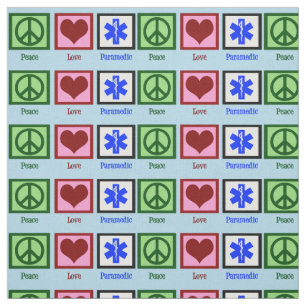 Peace Love Paramedic Fabric