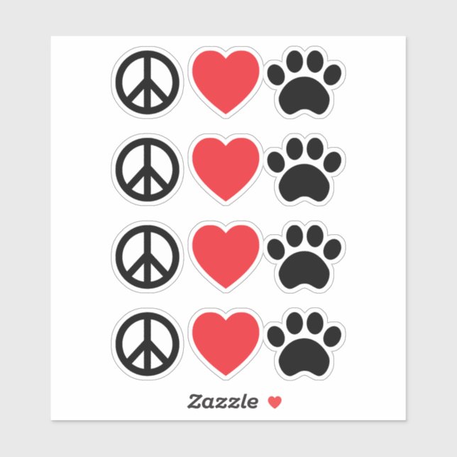 Peace Love Paw (Sheet)