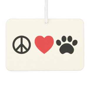 Peace Love Paw Car Air Freshener