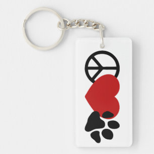 Peace-Love-Paw Keychain