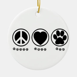 Peace Love Paw Ornament