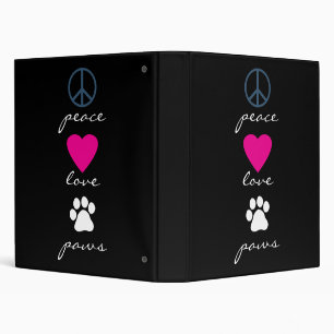 Peace Love Paws Binder