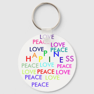 PEACE, LOVE, PEACE, PEACE, PEACE , PEACE, LOVE,... KEYCHAIN