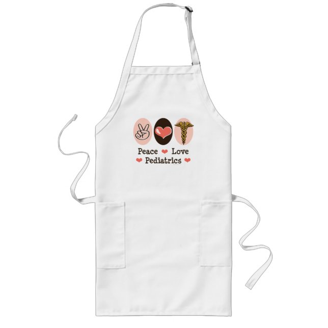 Peace Love Pediatrics  Pediatrician Apron (Front)