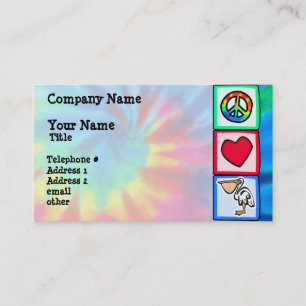 Peace, Love, Pelicans Business Card
