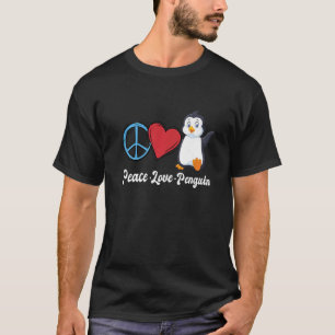 Peace Love Penguin Kids Penguin  Bird Animal T-Shirt