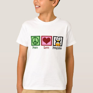 Peace Love Penguins Kids T-Shirt