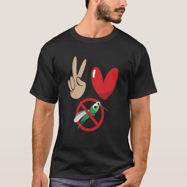 Peace Love Pest Exterminator Pest Control Expert T-Shirt (Front)