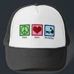 Peace Love Pet Sitting Dog Walking Service Trucker Hat<br><div class="desc">Peace Love Pet Sitting. A cute dog walker gift for an animal sitter who takes care of other people’s dogs and cats while they are at work or out of town.</div>