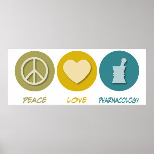 Peace Love Pharmacology Poster
