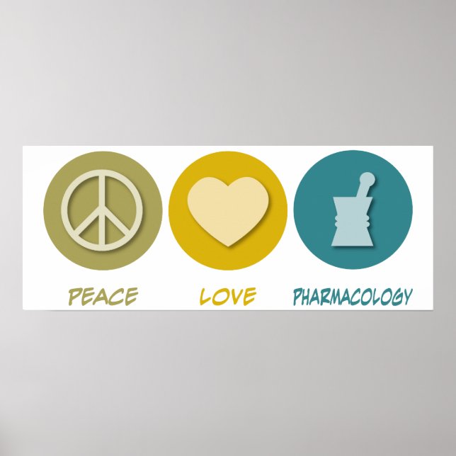 Peace Love Pharmacology Poster (Front)