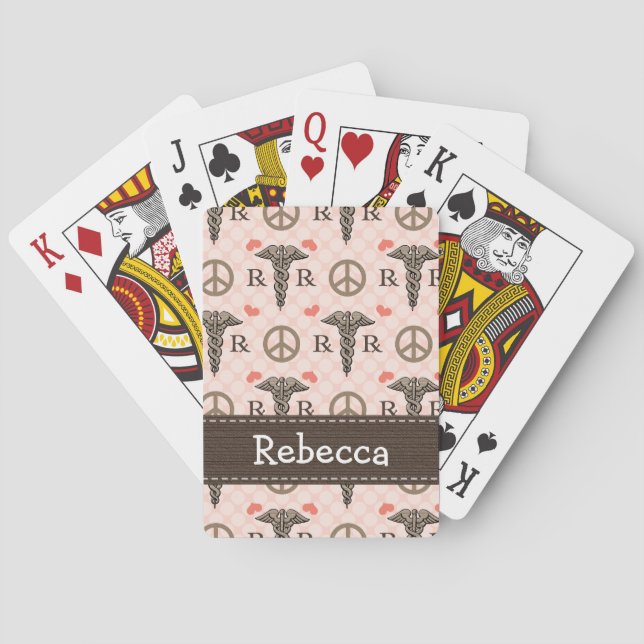 Peace Love Pharmacy Playing Cards (Back)