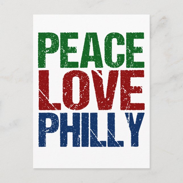 Peace Love Philly Postcard (Front)