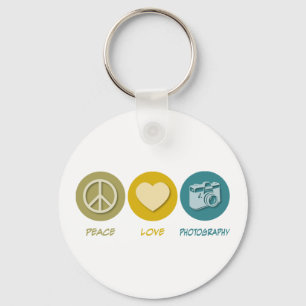 Peace Love Photography Keychain