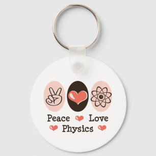 Peace Love Physics Key Chain