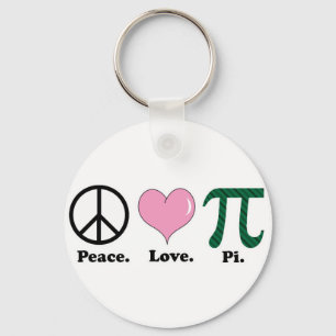 peace love pi keychain