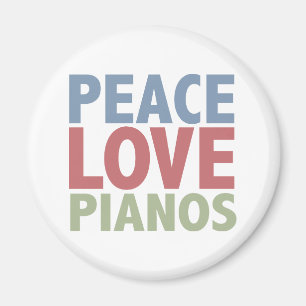 Peace Love Pianos Magnet