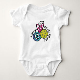 Peace Love Pickleball Baby Bodysuit