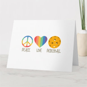 Peace Love Pickleball  Card
