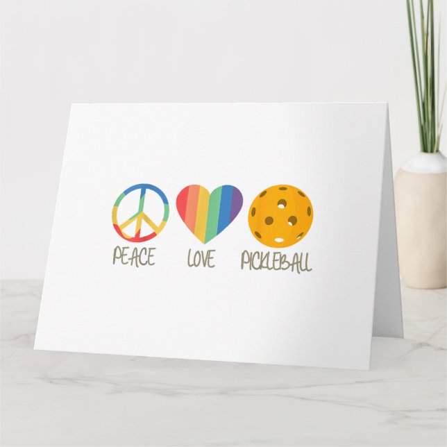 Peace Love Pickleball  Card (Front)