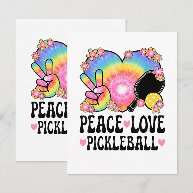 Peace Love Pickleball Card (Front/Back)