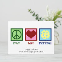 Peace Love Pickleball Cute Customizable