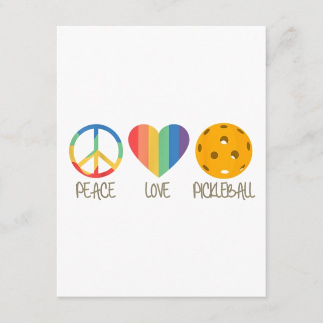 Peace Love Pickleball  Enclosure Card (Front)