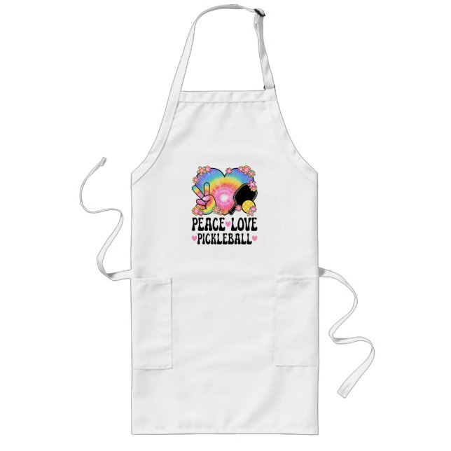 Peace Love Pickleball Long Apron (Front)