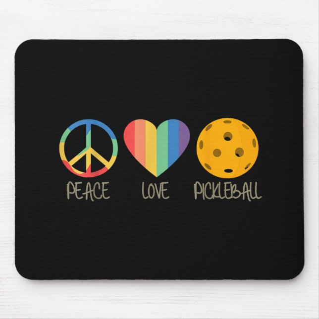 Peace Love Pickleball Mouse Pad (Front)