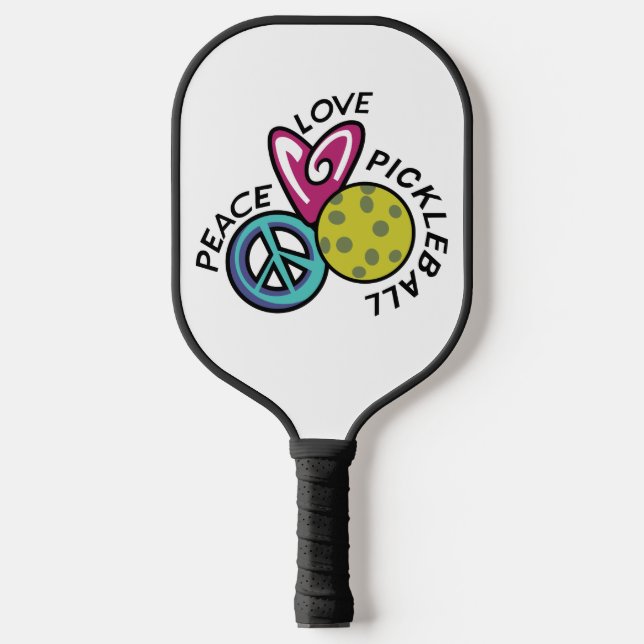 Peace Love Pickleball Pickleball Paddle (Front)