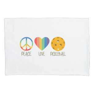 Peace Love Pickleball Pillowcase