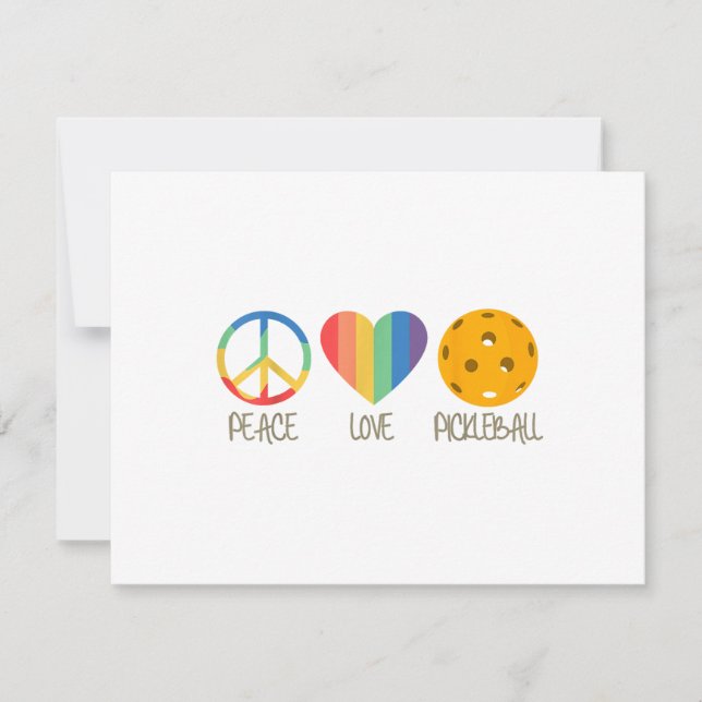 Peace Love Pickleball  RSVP Card (Front)