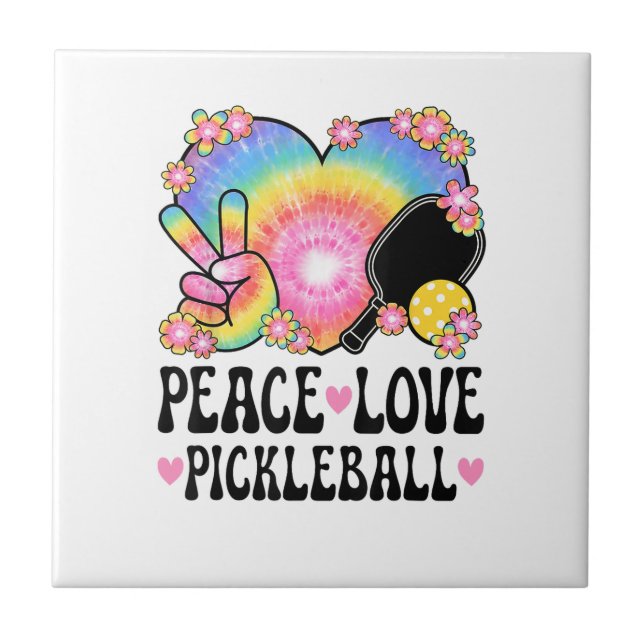 Peace Love Pickleball Tile (Front)