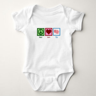 Peace Love Pigs Baby Bodysuit