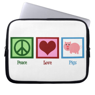 Peace Love Pigs Laptop Sleeve