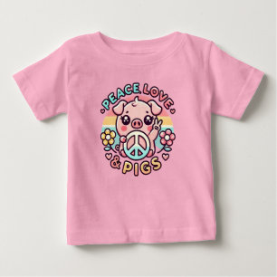 Peace Love & Pigs Toddler Shirt 