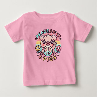 Peace Love & Pigs Toddler Shirt 