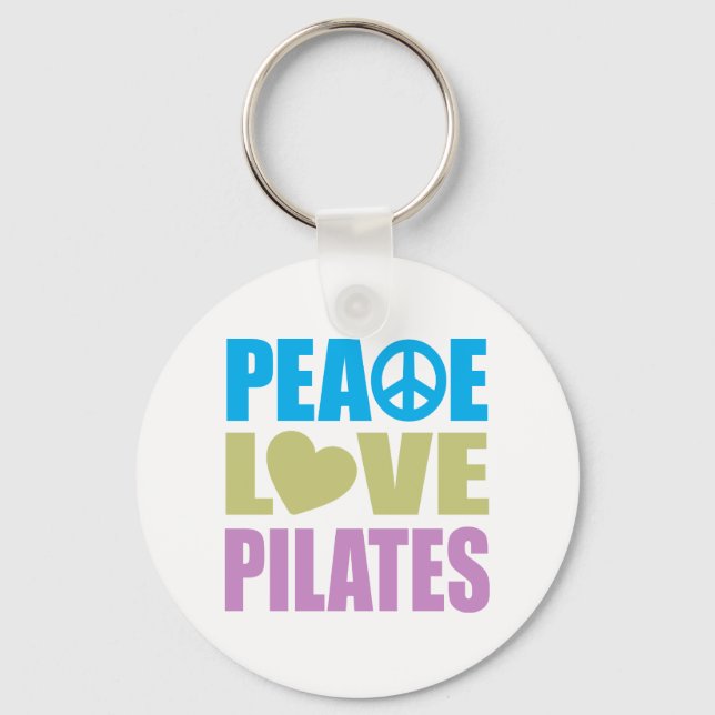 Peace Love Pilates Keychain (Front)