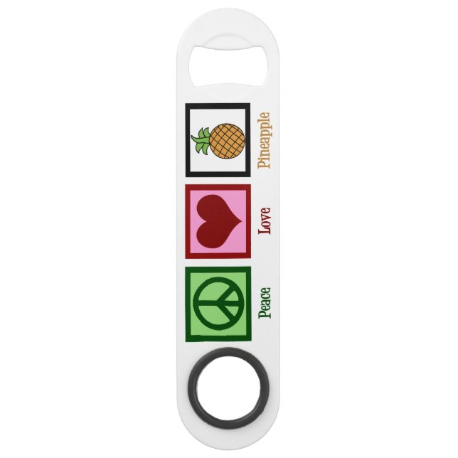 Peace Love Pineapple Bar Key (Front)