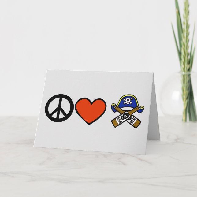 Peace Love Pirate Customize Card (Front)