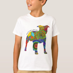 "Peace Love & Pit Bulls" Pop Art Kids Tee