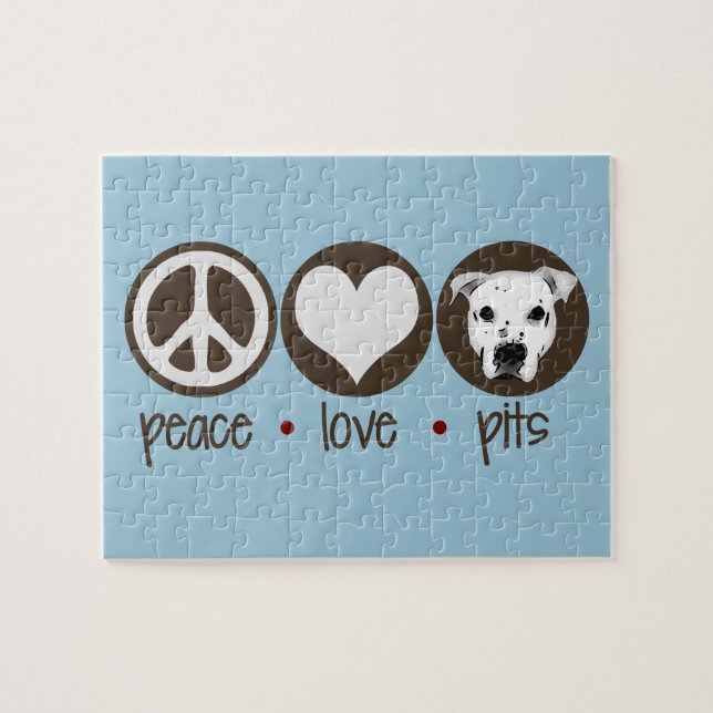 Peace Love Pits Jigsaw Puzzle (Horizontal)